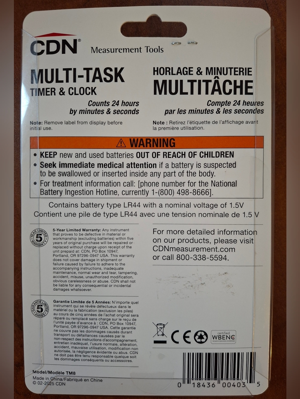 CDN TM8 Multi-Task Timer and Clock - Picture 3 of 5